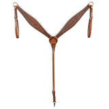 COMFYTACK Western Horse Headstall Breast Collar Set American Leather Tan