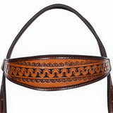 COMFYTACK Western Horse Headstall Breast Collar Set American Leather Tan