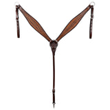 COMFYTACK Western Horse Headstall Breast Collar Set American Leather Tan