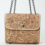 American Darling Small Crossbody Beautifully Hand Tooled  Genuine Leather women bag western handbag purse