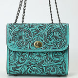 American Darling Small Crossbody Beautifully Hand Tooled  Genuine Leather women bag western handbag purse