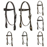 HILASON Western Horse Genuine Leather Headstall Tack Plain