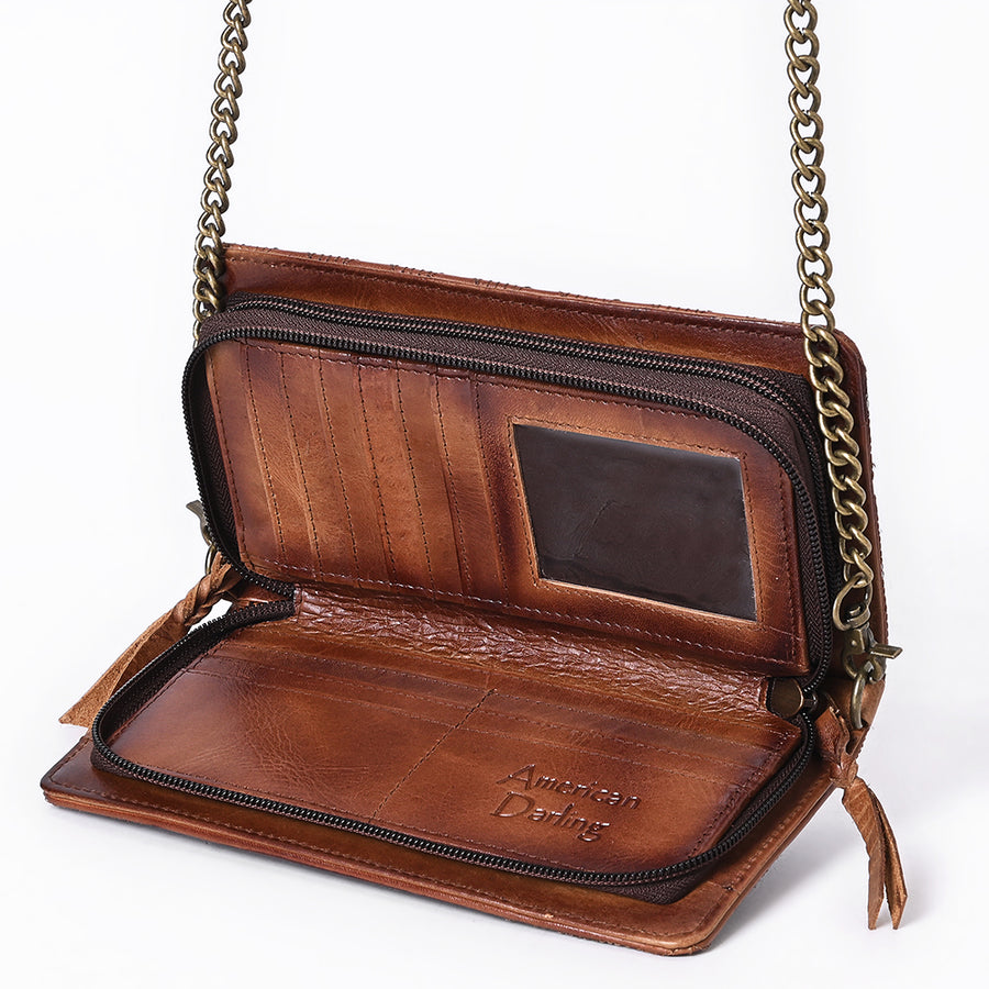 American Darling Clutch Full Grain Genuine Leather Western Women Bag Handbag Purse | Purses for Cute