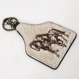 American Darling Hair On Genuine Leather Key Ring ADKRM118