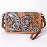 American Darling Organiser Hand Tooled Genuine Leather Women Bag Western Handbag Purse