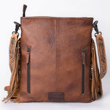 American Darling Messenger Hand Tooled Hair On Genuine Leather Women Bag Western Handbag Purse