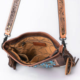 American Darling Messenger Hand Tooled Hair On Genuine Leather Women Bag Western Handbag Purse