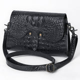 American Darling Crossbody Crocodile Embossed Genuine Leather Women Bag Western Handbag Purse