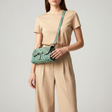 American Darling Black Crocodile Embossed Leather Cross Body Bag with Genuine Leather Build, Western Craft Detailing, Adjustable Strap & Organized Interior