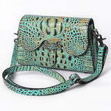 American Darling Crossbody Crocodile Embossed Genuine Leather Women Bag Western Handbag Purse