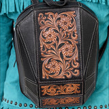 American Darling ADBGA680 Backpack Hand Tooled Genuine Western Leather Women Bag Western Handbag Purse