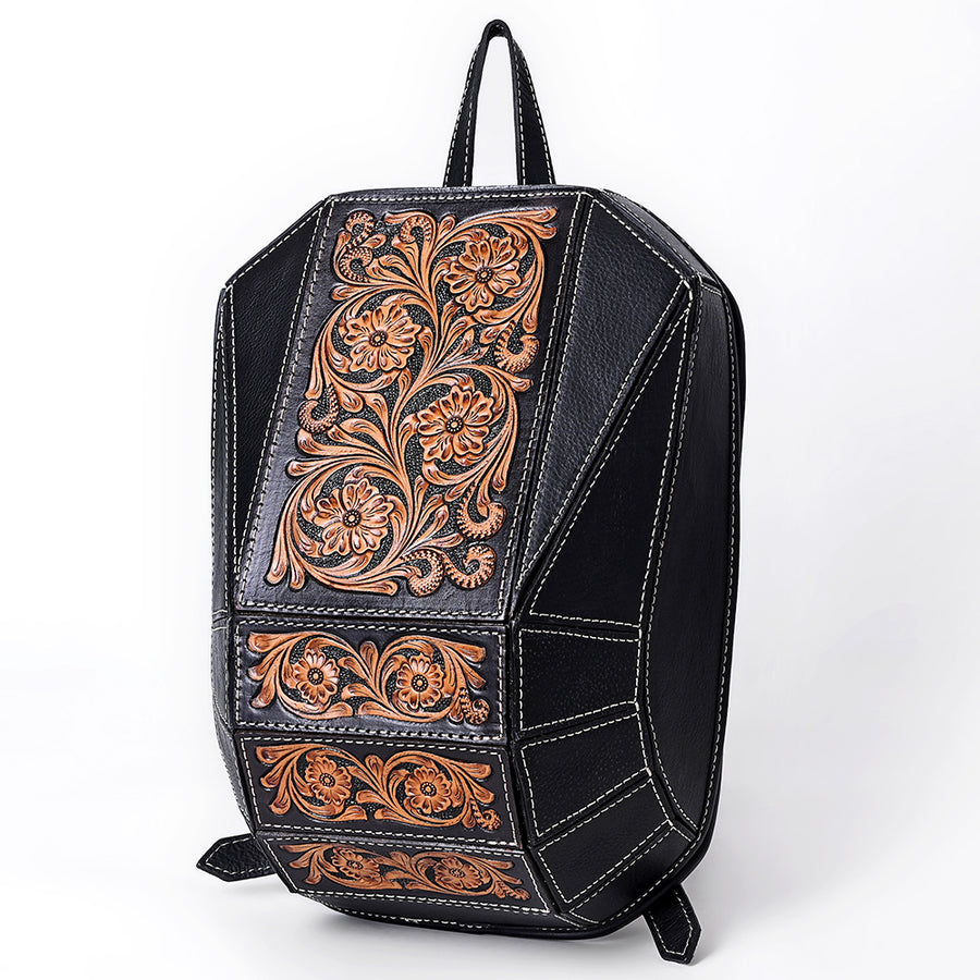 American Darling Hand Tooled Floral Carved Genuine Leather Backpack - Uhorse