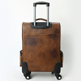 American Darling Travel Case Beautifully Hand Tooled Hair On Genuine Leather women's Trolley bag