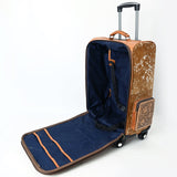 American Darling Travel Case Beautifully Hand Tooled Hair On Genuine Leather women's Trolley bag