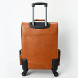 American Darling Travel Case Beautifully Hand Tooled Hair On Genuine Leather women's Trolley bag