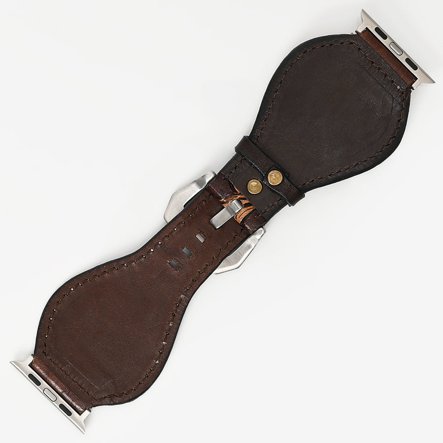 American Darling Beautifully Hand Tooled Painted Genuine Leather I watch Strap Men and Women Unisex