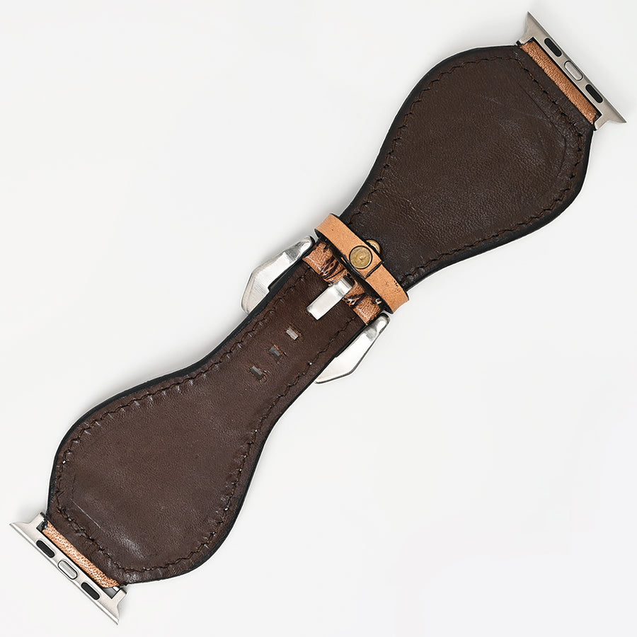 American Darling Beautifully Hand Tooled Painted Genuine Leather I watch Strap Men and Women Unisex