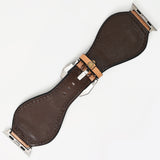 American Darling floral Hand Tooled Men Women Genuine Leather I watch Strap