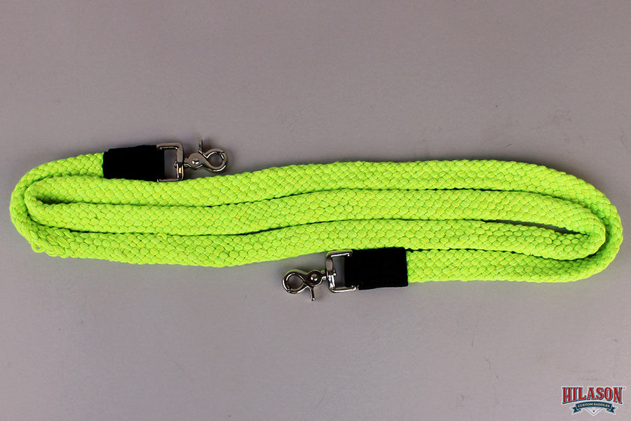 Hilason Braided Flat Cotton Roping Rein Trigger Snap 1" X 7Ft | Horse Racing Barrel Gifts