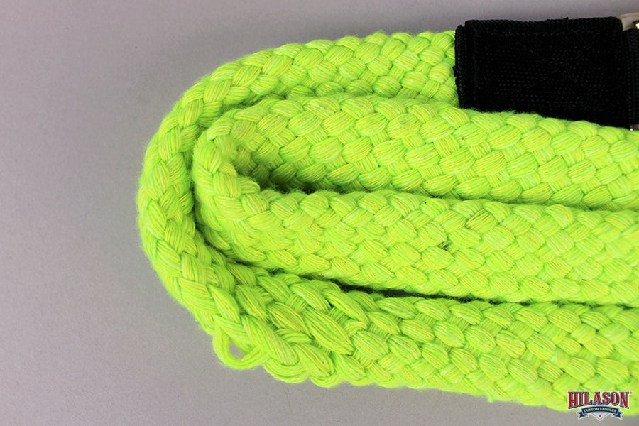 Hilason Braided Flat Cotton Roping Rein Trigger Snap 1" X 7Ft | Horse Racing Barrel Gifts