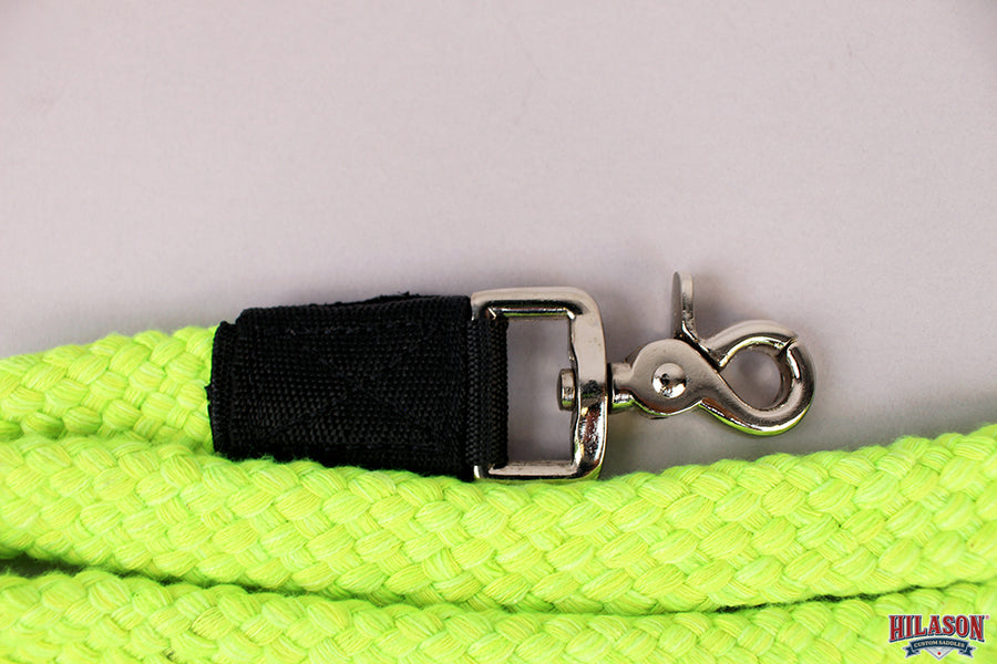 Hilason Braided Flat Cotton Roping Rein Trigger Snap 1" X 7Ft | Horse Racing Barrel Gifts