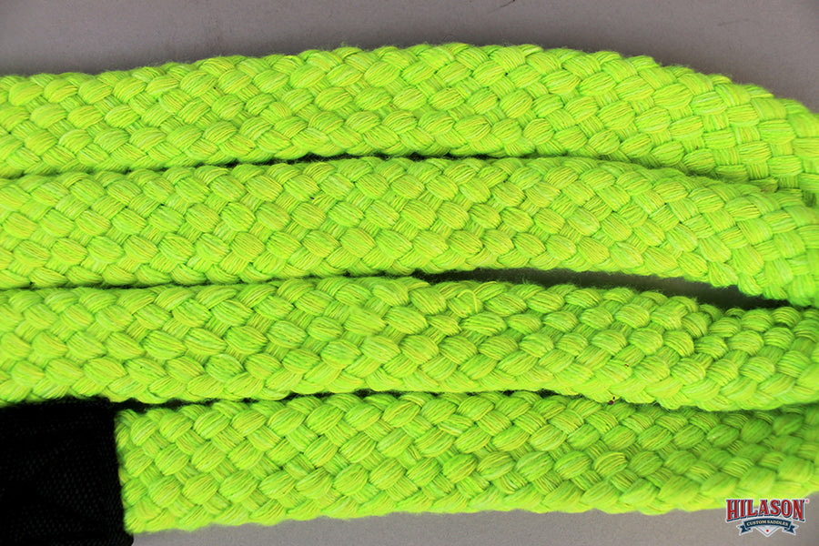 Hilason Braided Flat Cotton Roping Rein Trigger Snap 1" X 7Ft | Horse Racing Barrel Gifts