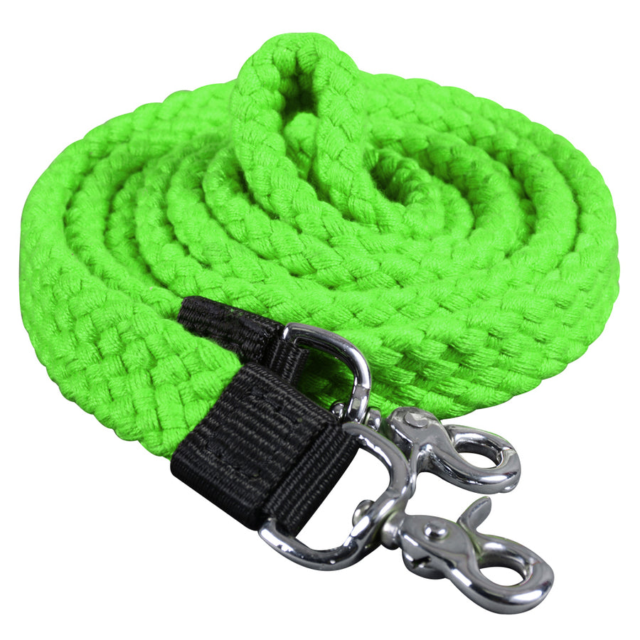 Hilason Braided Flat Cotton Roping Rein Trigger Snap 1" X 7Ft | Horse Racing Barrel Gifts
