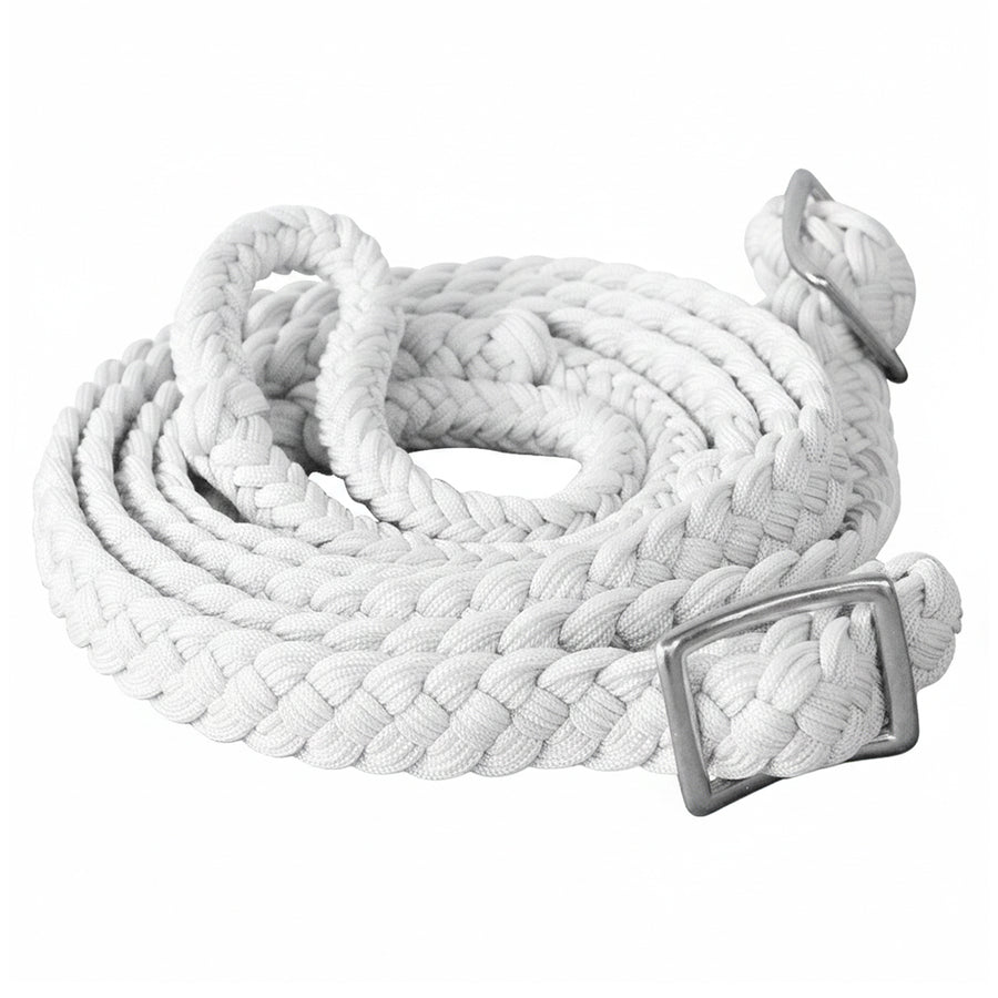 Hilason Braided Cotton Flat Roping Reins with Conway Buckles - Uhorse