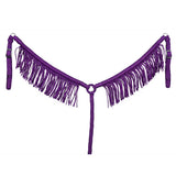 Hilason H. Breast Collar – Flat Braided Paracord with Fringes Purple – by Hilason – Cowboy and equestrian accessories