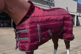 HILASON Western Horse Stable Turnout Blanket Quilted Wine