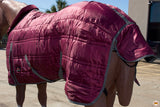 HILASON Western Horse Stable Turnout Blanket Quilted Wine