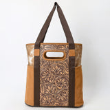 American Darling Tote Hand Tooled Hair On Genuine Leather W. Women Bag