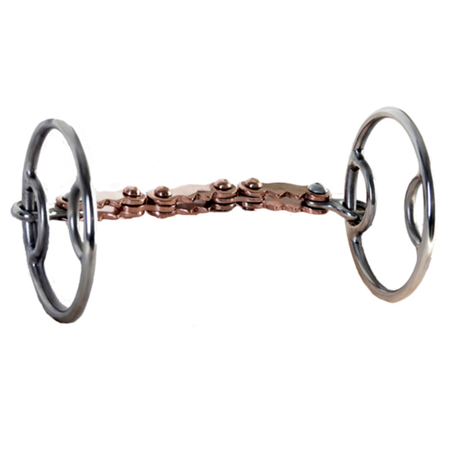 HILASON 6" Copper Mule Mouth Stainless Steel Divided Ring Horse Snaffle Bit - Uhorse