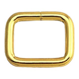 HILASON 4.8MM Stainless Steel 7/8"X1" Square Brass Plated Welded Hardware