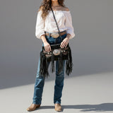 American Darling Cross Body Hair-On Genuine Leather Women Bag Western Handbag Purse