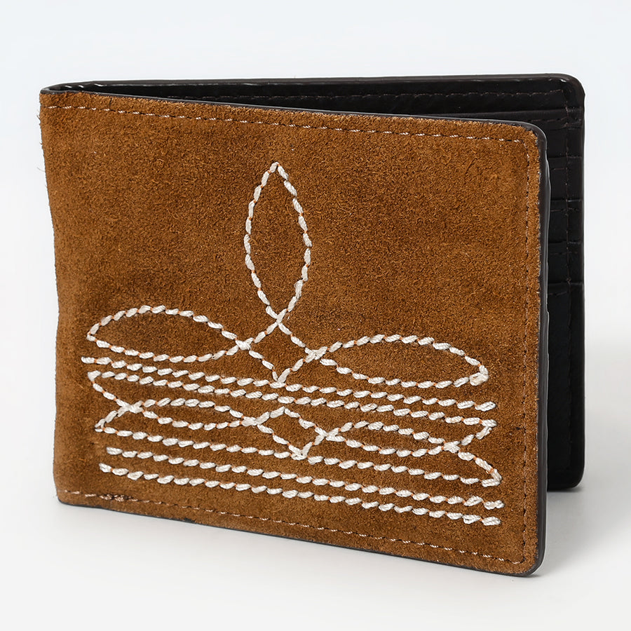 American Darling Genuine Suede Leather Bifold Wallet For Men and Women Unisex Purse - Uhorse