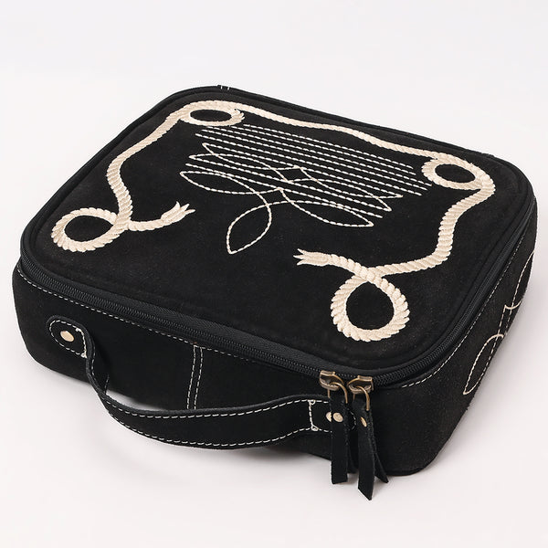 American Darling Boot Stitched Genuine Suede Leather jewelry case - Uhorse