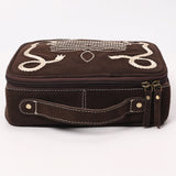 American Darling Suede Genuine Leather Jewelry Case Bag