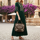 American Darling Suede Genuine Leather Jewelry Case Bag