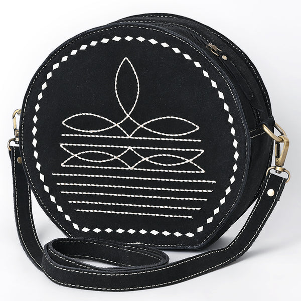 American Darling Boot Stitched Genuine Suede Western Leather Canteen Bag - Uhorse