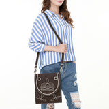 American Darling Cross Body Suede Genuine Western Leather Women Bag Handbag Purse |