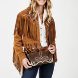 American Darling Suede Bag Genuine Leather Clutch – Hilason