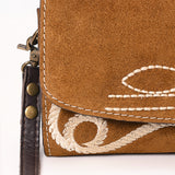 American Darling Suede Bag Genuine Leather Clutch Bag