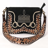 American Darling Hand Tooled Genuine Leather Crossbody Bag