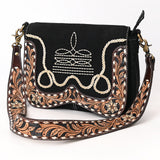 American Darling Hand Tooled Genuine Leather Crossbody Bag