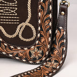 American Darling Hand Tooled Genuine Leather Crossbody Bag