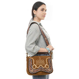 American Darling Hand Tooled Genuine Leather Crossbody Bag