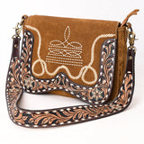 American Darling Hand Tooled Genuine Leather Crossbody Bag