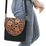 American Darling Hand Curved Genuine Leather Crossbody Bag