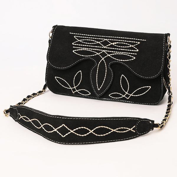 American Darling Suede Bag Genuine Leather Clutch by Hilason – Cowboy and equestrian accessories